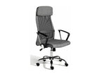 Desk - Gray Faux Leather, W 24.8 x D 23.6 x H 46.5 in