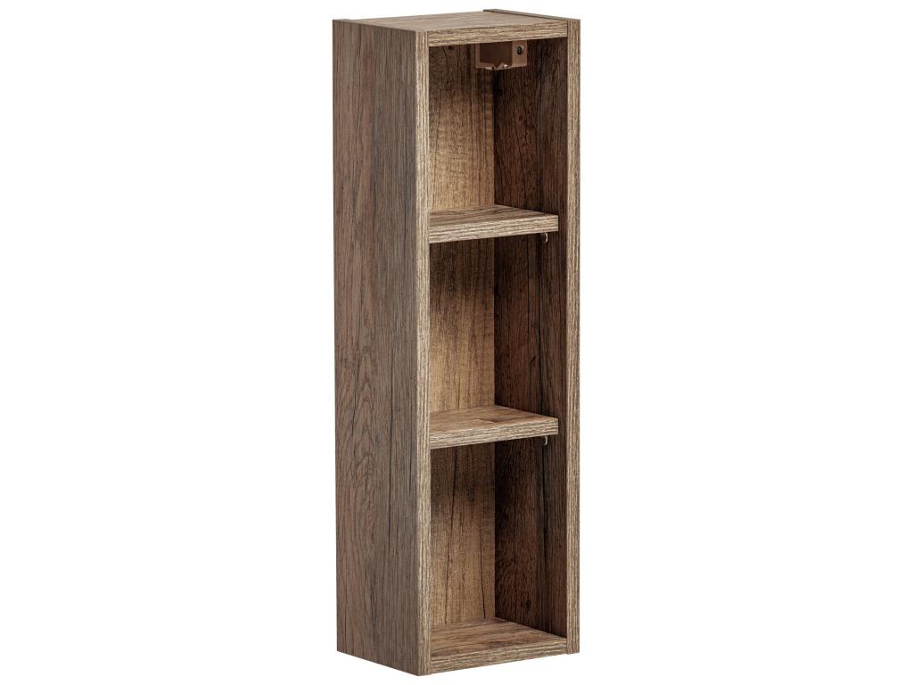 Cabinet - Brown Wood, W 13.8 x D 5.9 x H 25.6 in