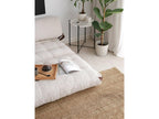 Bed - White Polyester Fabric, W 47.2 x D 29.5 x H 31.1 in