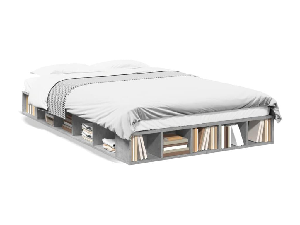 Bed - Gray Engineered Wood, W 78.7 x D 47.2 x H 7.9 in