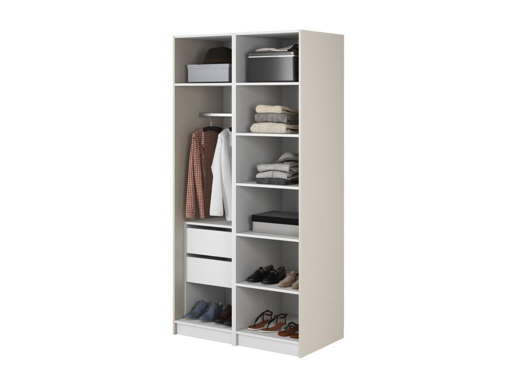 Wardrobe - Taupe Engineered Wood, W 39.4 x D 22.4 x H 78.9 in