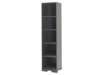 Bookcase - Gray Engineered Wood, W 16.3 x D 17.9 x H 76.9 in