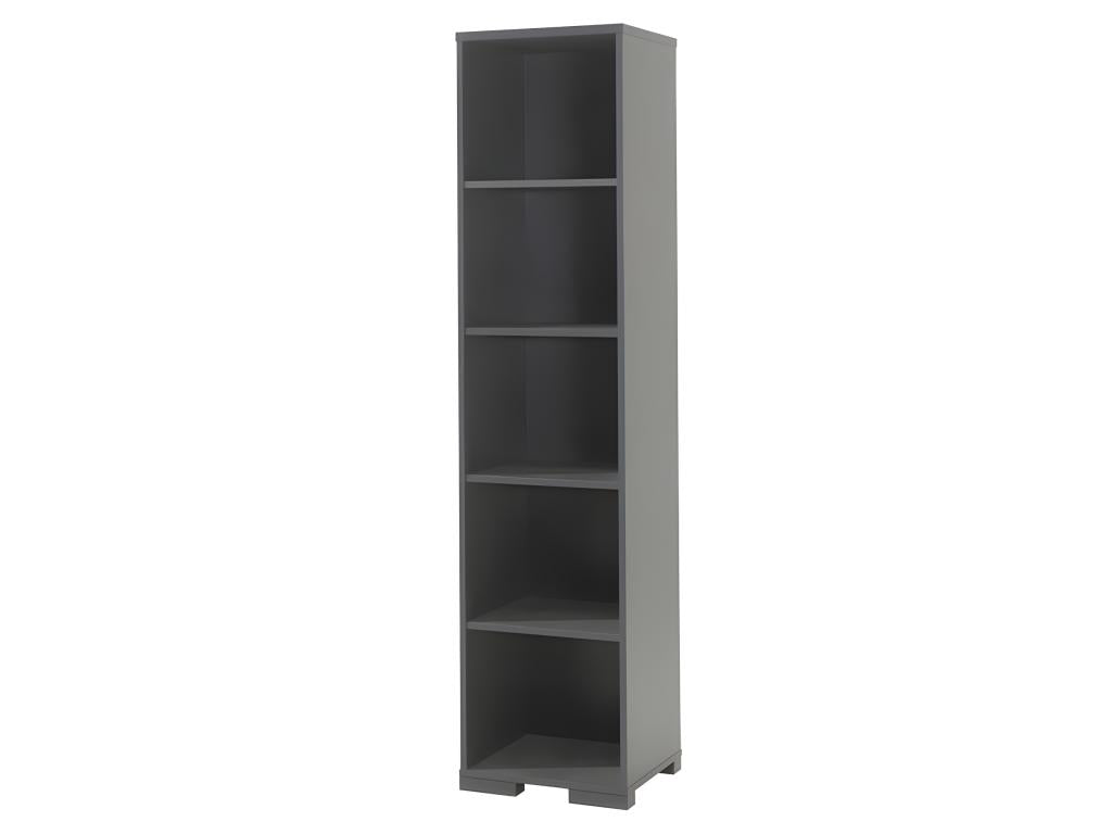 Bookcase - Gray Engineered Wood, W 16.3 x D 17.9 x H 76.9 in