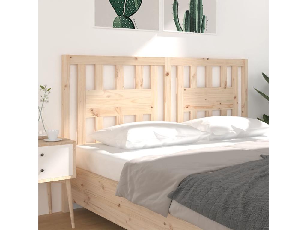 Bed - Brown Wood, W 57.5 x D 1.6 x H 39.4 in