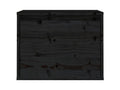 Wardrobe - Black Wood, W 17.7 x D 11.8 x H 13.8 in