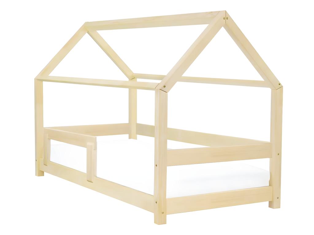 Bed - Natural Engineered Wood, W 35.4 x D 53.1 x H 74.8 in