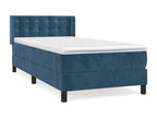 Bed Frame with Mattress - Blue Wood, W 79.9 x D 36.6 x H 34.6 in