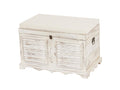 Home Item - White Wood, W 29.9 x D 17.7 x H 19.7 in