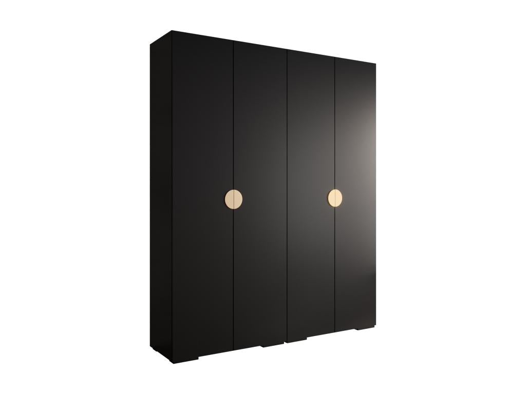 Wardrobe - Black Engineered Wood, W 78.7 x D 18.5 x H 93.2 in