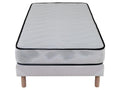 Bed Frame with Mattress - White, W 74.8 x D 35.4 x H 12.2 in