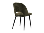 Set of 2 Chairs - Green Velvet, W 19.3 x D 22.4 x H 33.5 in