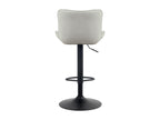Set of 2 Stools - Creme Fabric, Acrylic, W 18.9 x D 21.3 x H 32.7 in