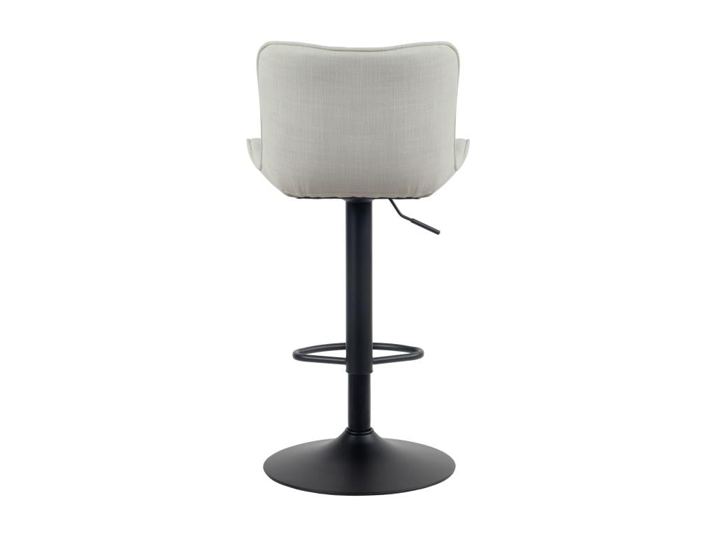 Set of 2 Stools - Creme Fabric, Acrylic, W 18.9 x D 21.3 x H 32.7 in