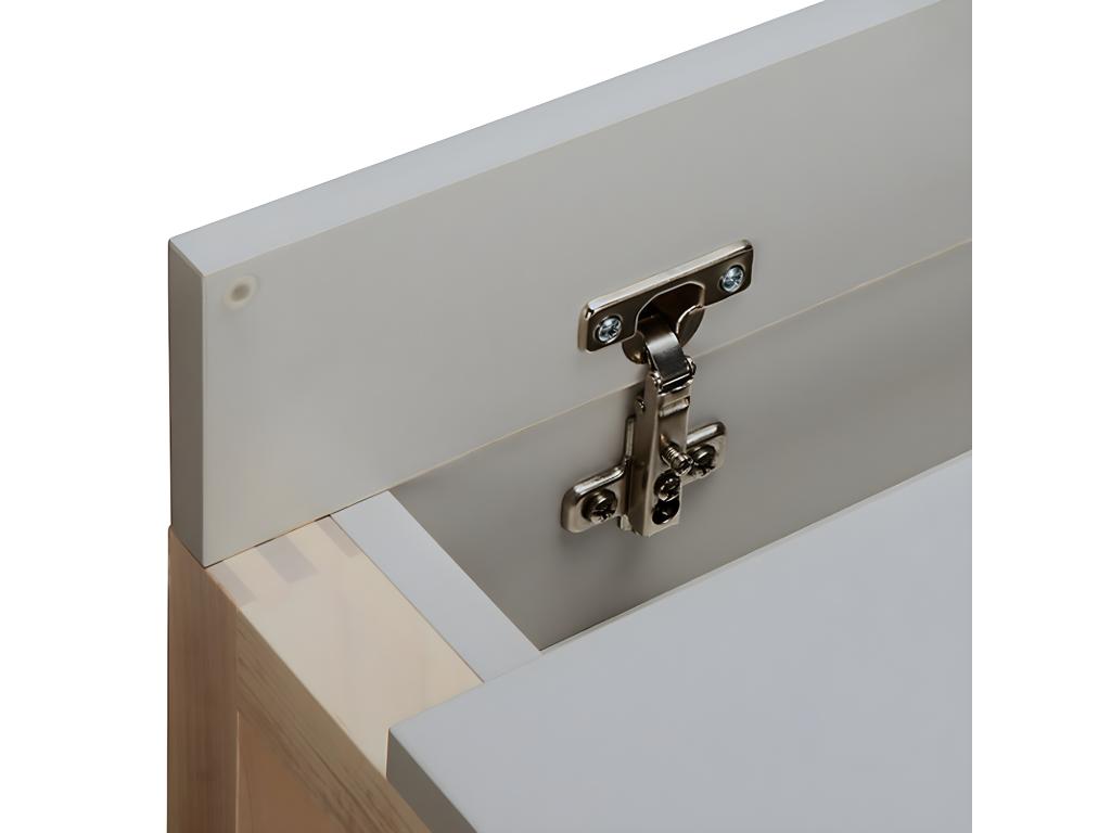 Desk - Gray Wood, W 44.1 x D 23.6 x H 29.9 in