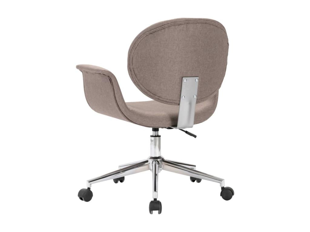 Set of 4 Chairs - Taupe Fabric, W 26.4 x D 24.4 x H 34.4 in