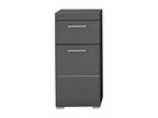 Cabinet - Gray Engineered Wood, W 14.6 x D 31.1 x H 12.2 in