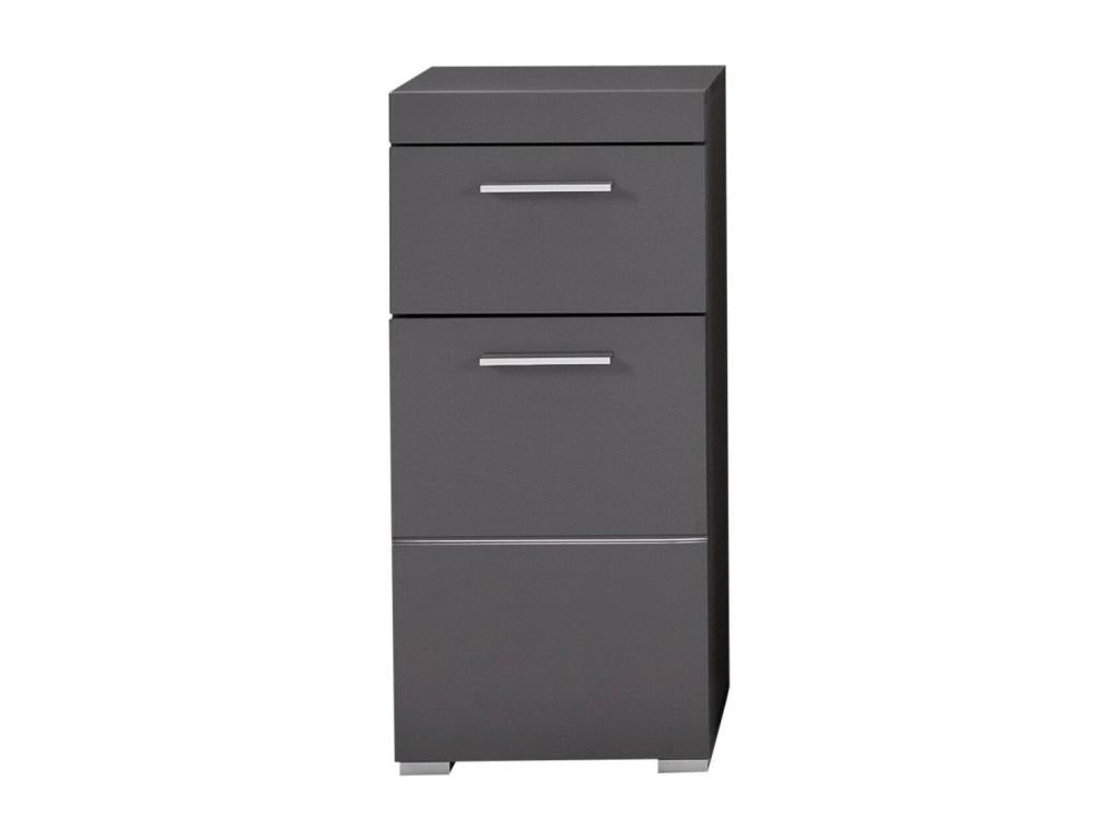 Cabinet - Gray Engineered Wood, W 14.6 x D 31.1 x H 12.2 in