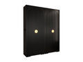 Wardrobe - Black Engineered Wood, W 78.7 x D 18.5 x H 93.2 in