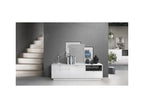 TV Stand with LED - White Engineered Wood, W 60.2 x D 15 x H 18.9 in