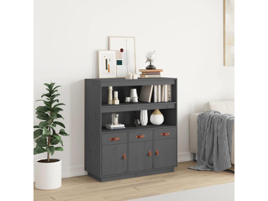 Sideboard - Gray Wood, W 39.4 x D 15.7 x H 42.7 in
