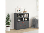 Sideboard - Gray Wood, W 39.4 x D 15.7 x H 42.7 in