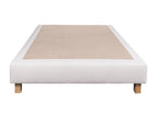 Bed Frame with Mattress - Beige, W 78.7 x D 55.1 x H 7.9 in