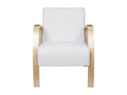 Armchair - White Engineered Wood, W 24.4 x D 31.5 x H 29.5 in