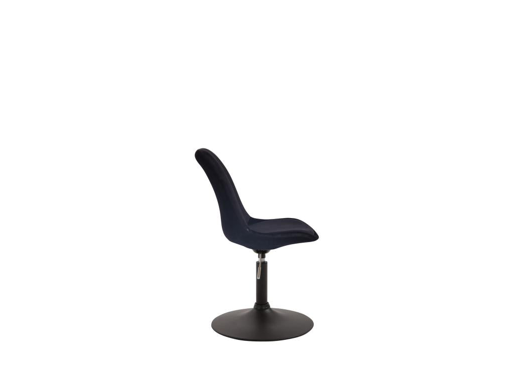 Dining Chair - Black Velvet, W 18.9 x D 22.4 x H 29.9 in