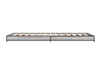 Bed Frame with Mattress - Gray Wood, W 79.9 x D 36.6 x H 5.7 in