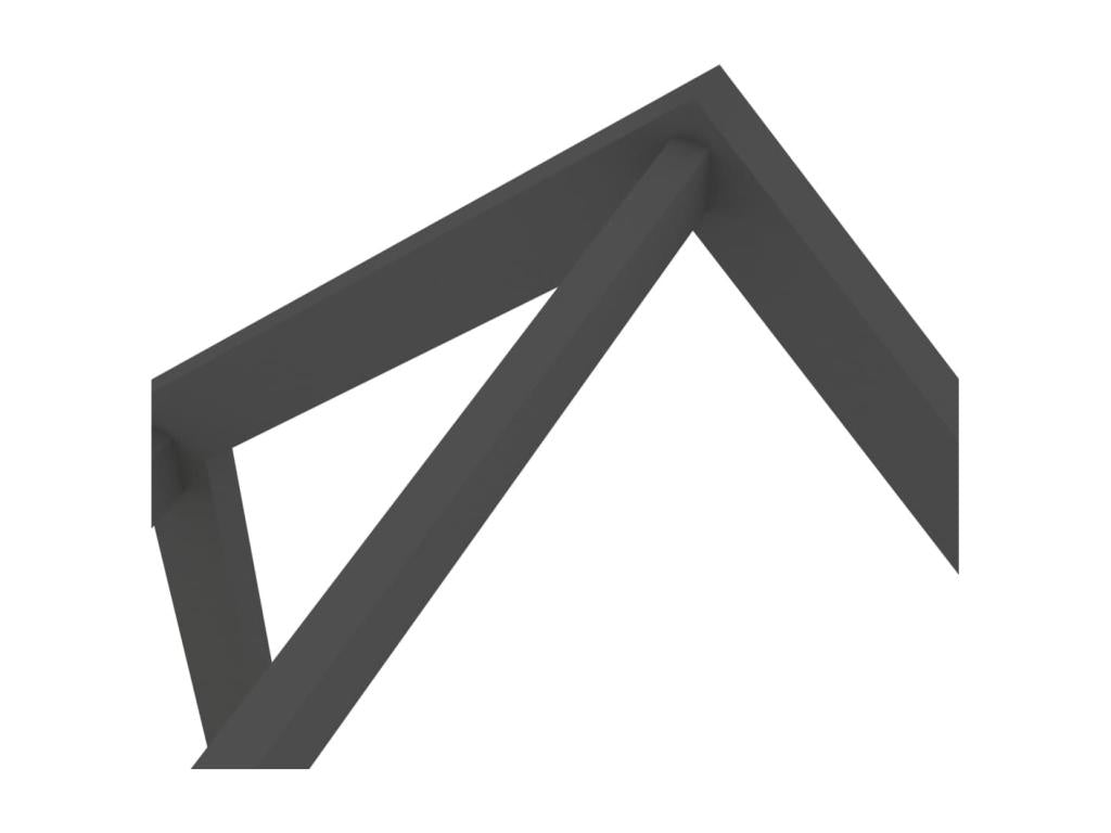 Bed - Gray Wood, W 65.4 x D 34.3 x H 55.1 in