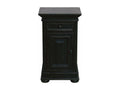 Home Item - Black Engineered Wood, W 16.1 x D 27.6 x H 13.4 in