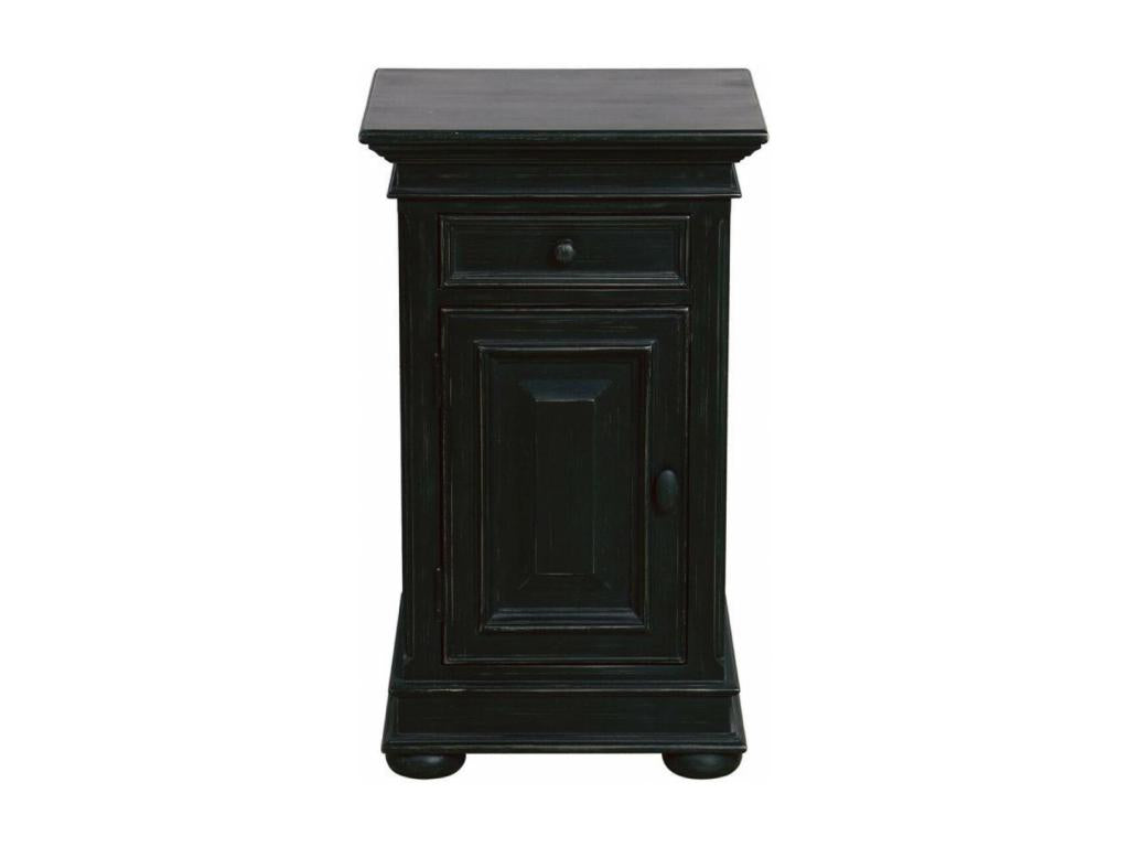Home Item - Black Engineered Wood, W 16.1 x D 27.6 x H 13.4 in
