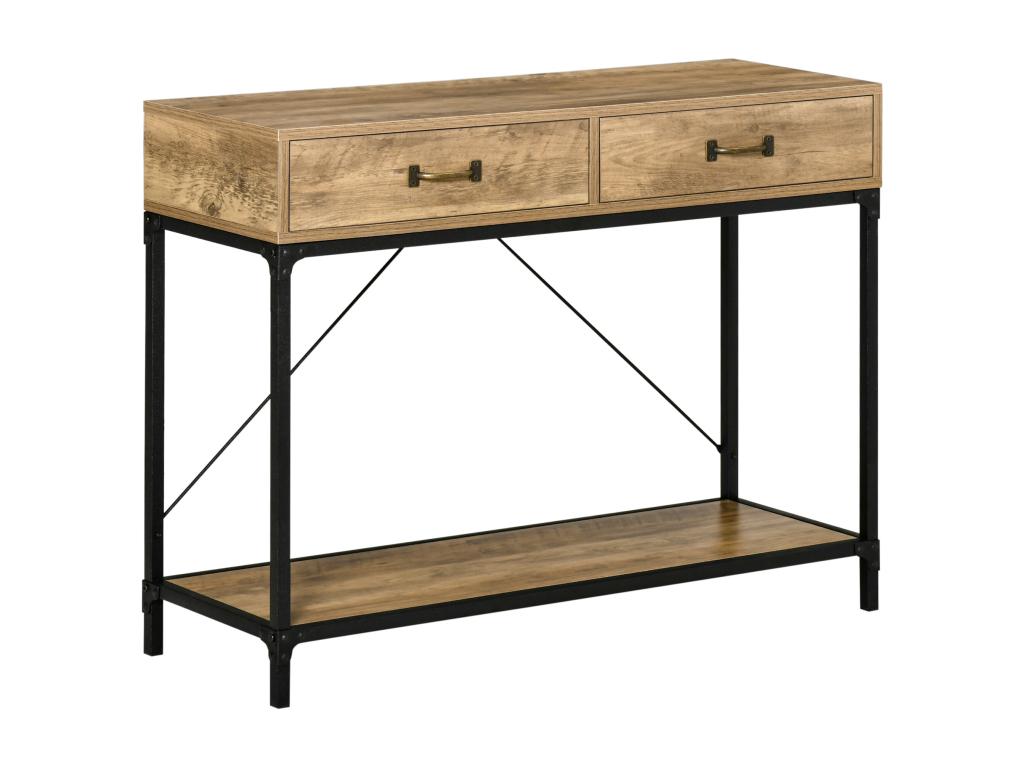 Shelf - Brown Wood, W 39.4 x D 13.8 x H 29.9 in