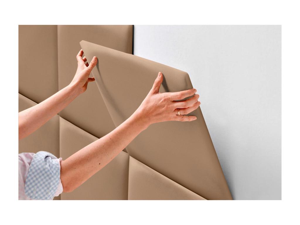 Bed - Brown Faux Leather, W 31.5 x D 1.6 x H 47.2 in