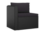 7-Piece Outdoor Patio Set with Cushions - Gray Wood, W 25 x D 25 x H 24.6 in