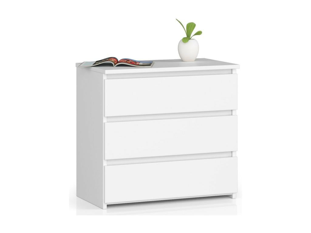 Table - White Engineered Wood, W 23.6 x D 13.8 x H 22.4 in