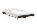 Bed - Brown Wood, W 76 x D 48.4 x H 7.9 in