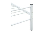 Bed - White Metal, W 82.3 x D 57.9 x H 33.1 in