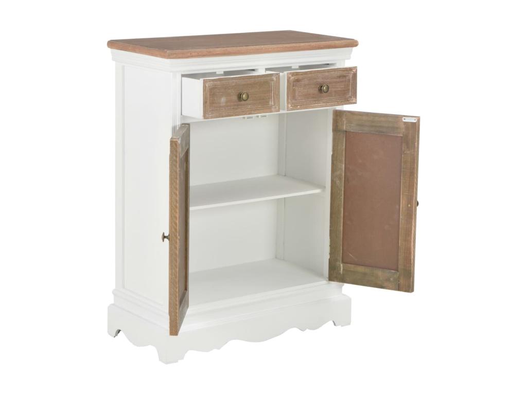 Sideboard - White Wood, W 23.6 x D 11.8 x H 31.5 in