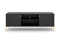 TV Stand - Black Composite, W 55.1 x D 15.7 x H 19.7 in