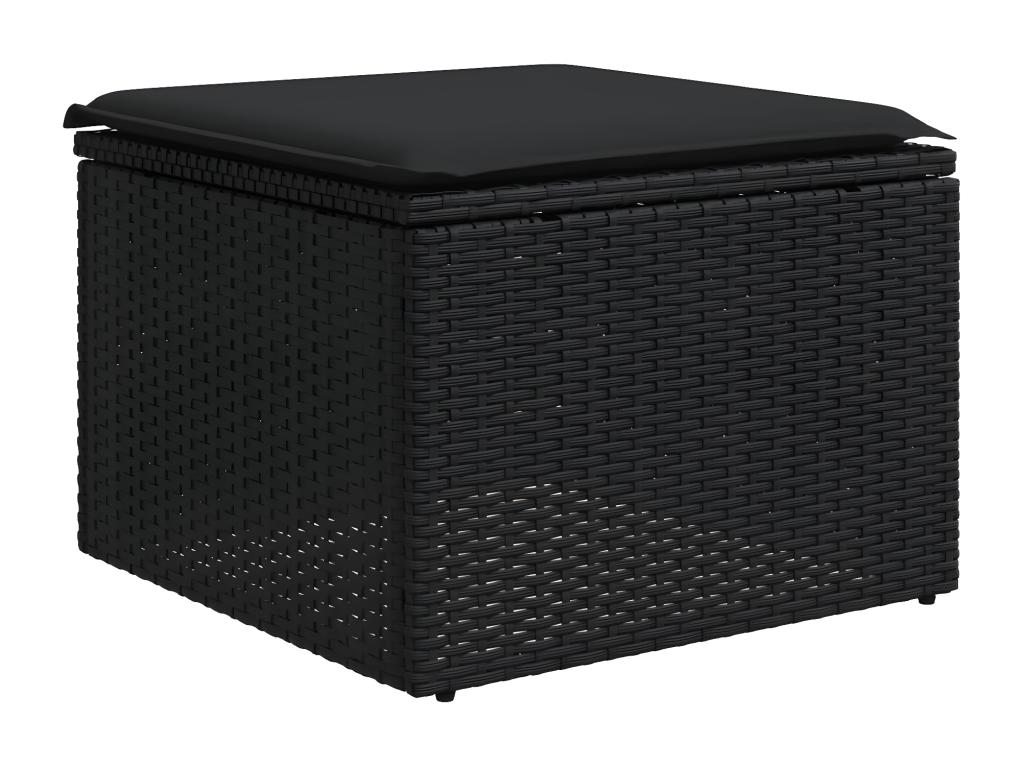 11-Piece Outdoor Patio Set with Cushions - Gray Resin, W 32.7 x D 24.4 x H 27.2 in