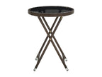 Table - Black Rattan, W 78.7 x D 78.7 x H 29.1 in