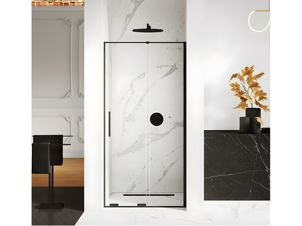 Home Item - Black Glass, W 66.9 x D 66.9 x H 78.7 in