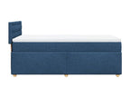 Bed Frame with Mattress - Blue Polyester Fabric, W 78.7 x D 31.5 x H 39.6 in