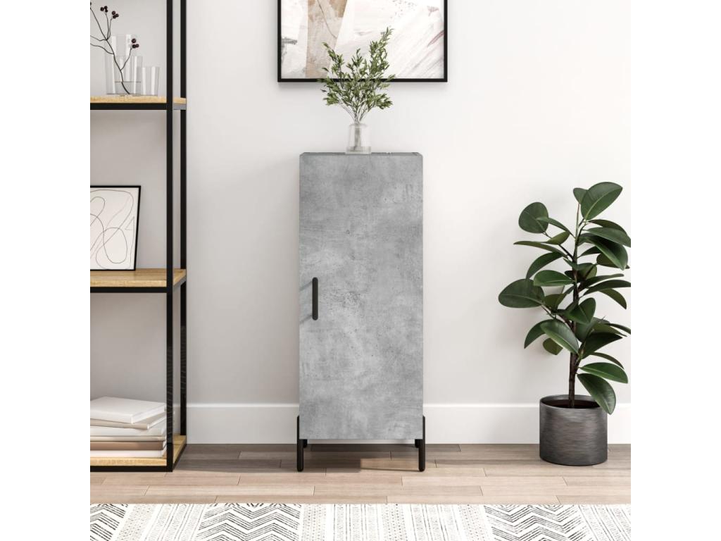 Sideboard - Gray Engineered Wood, W 13.6 x D 13.4 x H 35.4 in