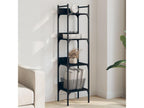 Bookcase - Black Wood, W 13.8 x D 11.8 x H 54.5 in