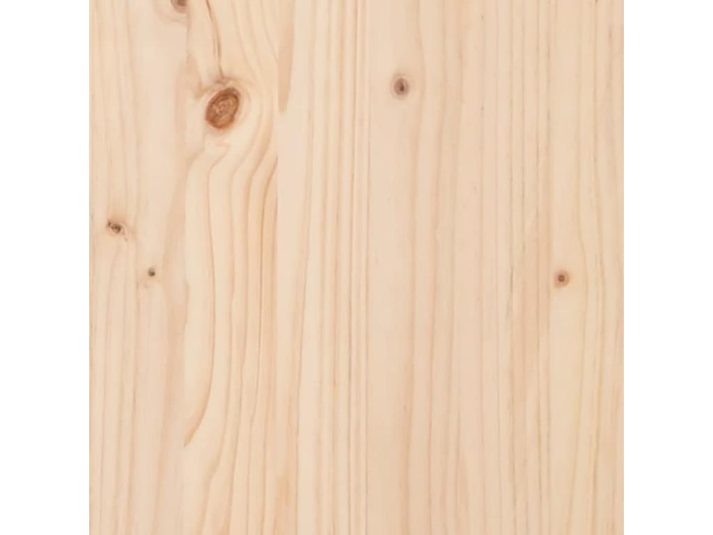 Bed - Brown Wood, W 73 x D 1.6 x H 39.4 in