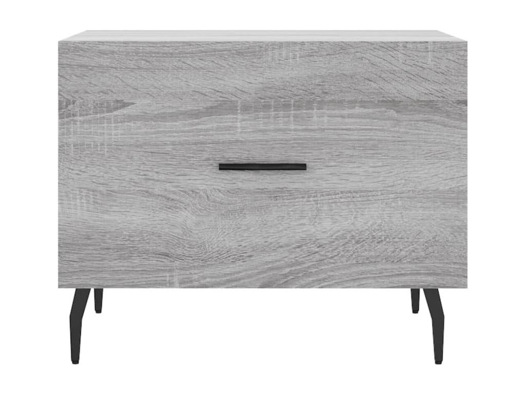 Coffee Table - Gray Engineered Wood, W 19.7 x D 19.7 x H 15.7 in