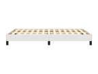 Bed - White Faux Leather, W 79.9 x D 48.4 x H 9.8 in