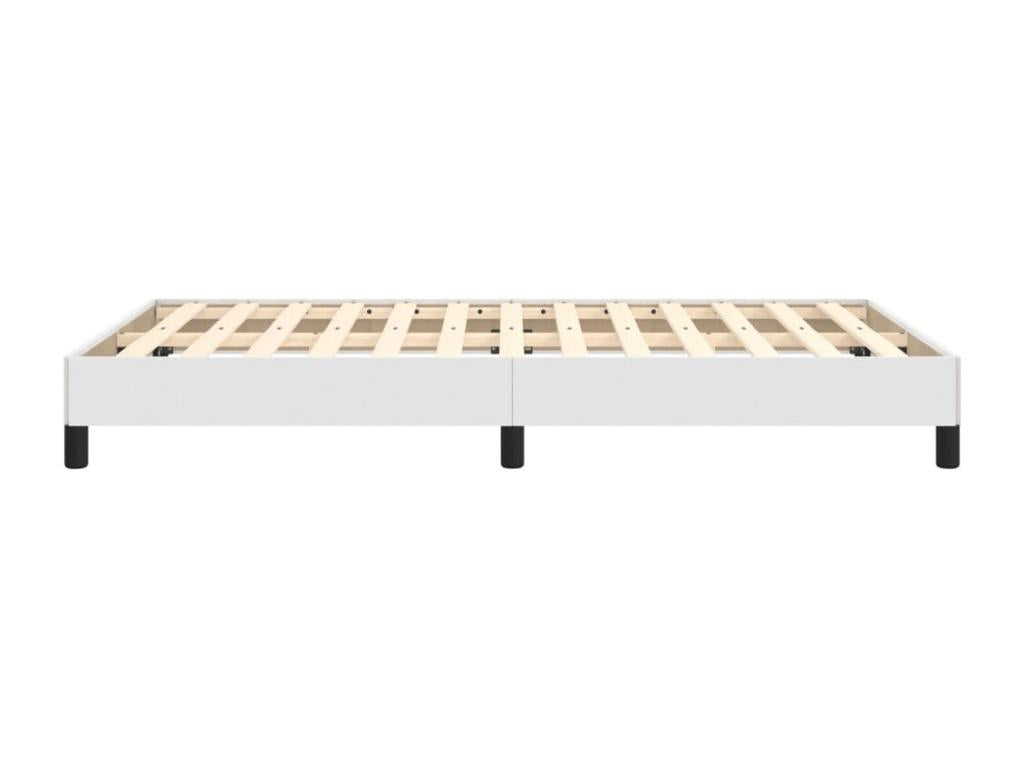Bed - White Faux Leather, W 79.9 x D 48.4 x H 9.8 in